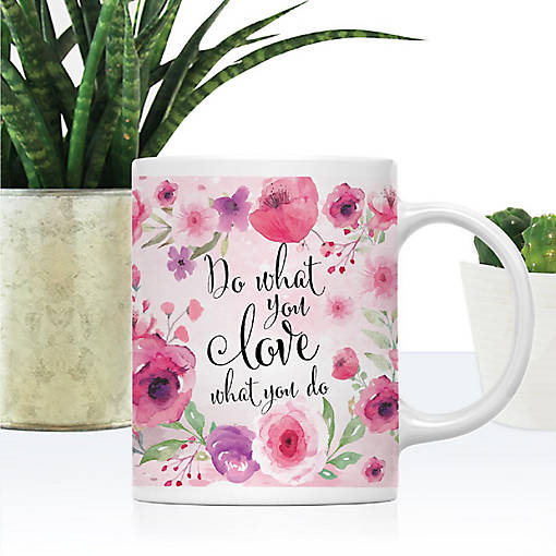 Script Cursive What You Love Ceramic Mug