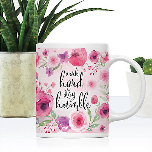 Script Cursive Work Humble Ceramic Mug