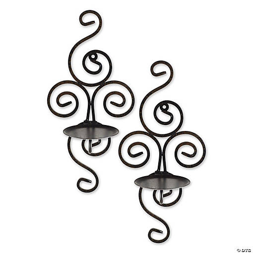 Scrollwork Candle Wall Sconce 13" Tall