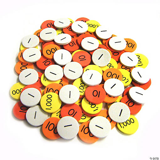 Sensational Math Class Set Place Value Discs, 1500 Discs