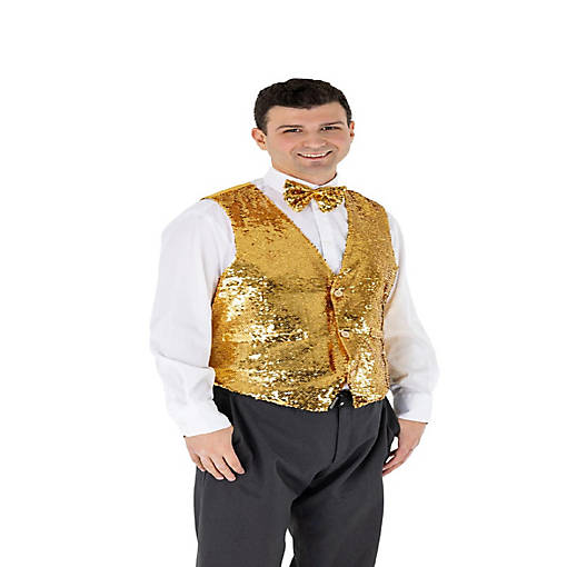 Sequin Vest with Bowtie - Adults M