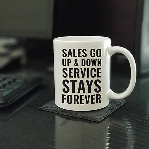Service Stays Forever ceramic mug