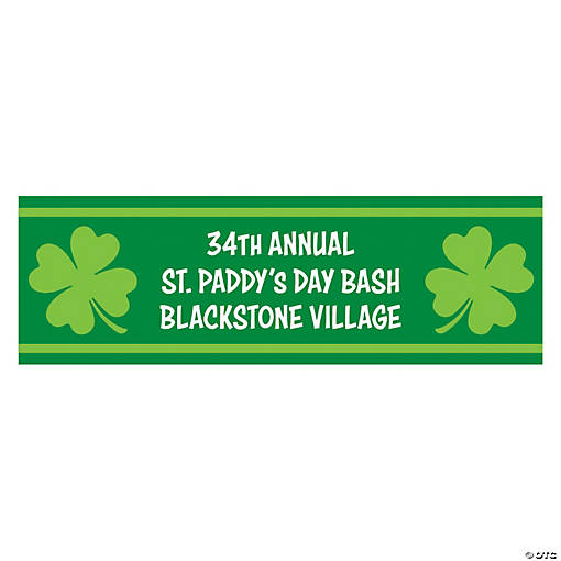 Shamrocks St. Patrick&amp;#8217;s Day Custom Banner