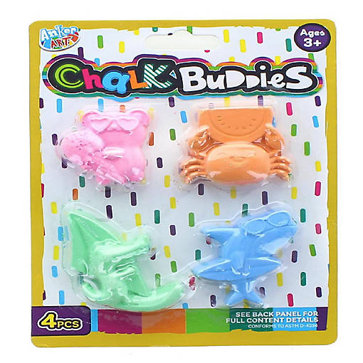 Shaped Sidewalk Chalk  4 Pack