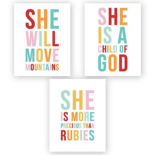 She Will Move Mountains Bible 8.5x11in