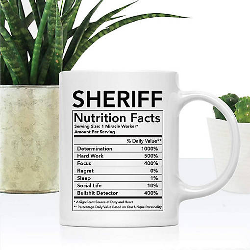Sheriff Nutritional Facts Coffee Mug