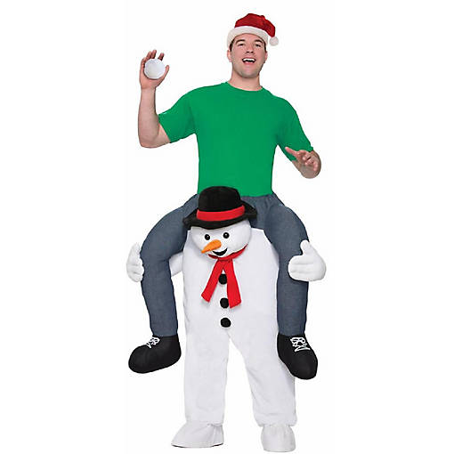 Shoulder Riding Adult Costume: Snowman