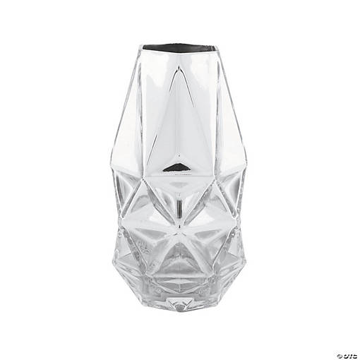 Silver Geometric Vase