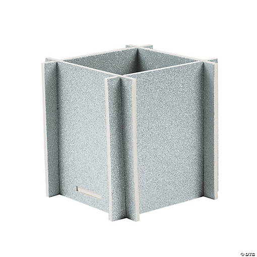 Silver Glitter Centerpiece Containers - 3 Pc.