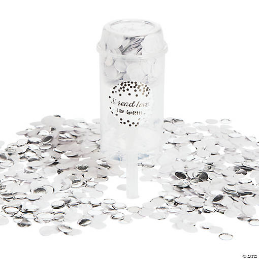 Silver Push-Up Party Confetti - 2 Pc.