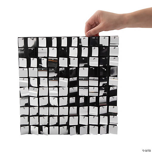 Silver Sequin Shimmer Wall Panels - 4 Pc.
