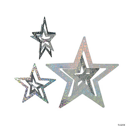 Silver Stars - 12 Pc.