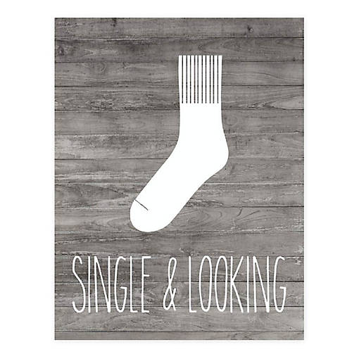 Single Sock Looking for Mate 8.5x11in