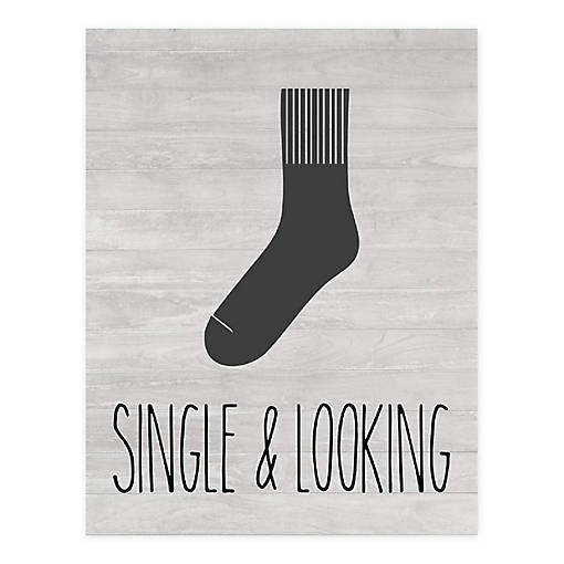 Single Sock Looking for Mate 8.5x11in