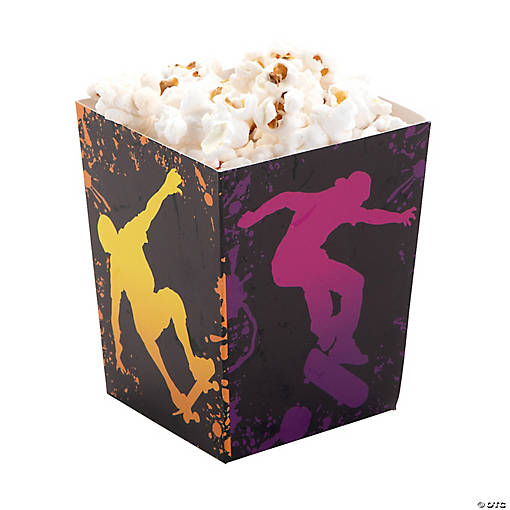 Skateboard Popcorn Boxes - 24 Pc.
