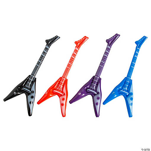 Small Inflatable V Guitars - 12 Pc.