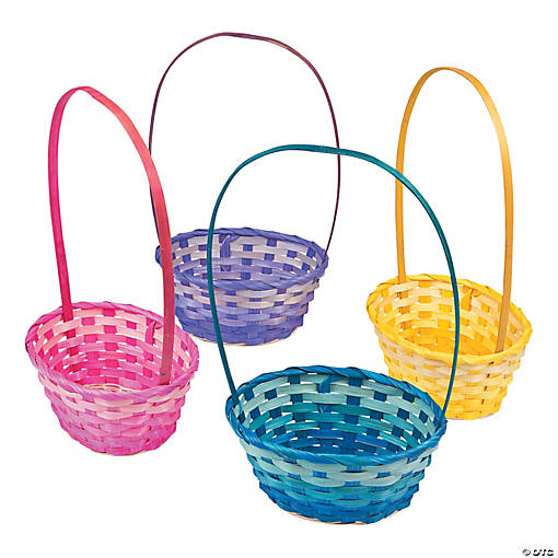 Small Ombre Bamboo Baskets - 12 Pc.