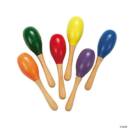 Small Painted Maracas - 12 Pc.