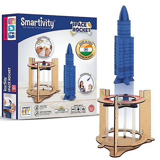 Smartivity: Space Rocket Launcher - Diy Stem Toy, Chandrayaan Program, Ages 6+