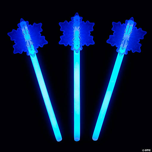 Snowflake Glow Wands - 12 Pc.