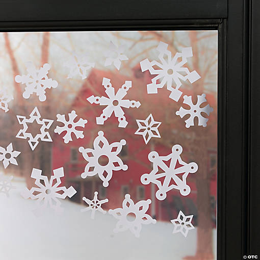 DIY Snowflake Window Clings