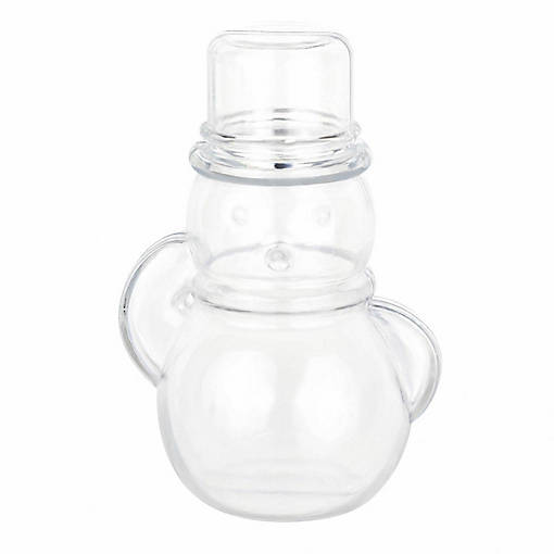Snowman Shaped Acrylic Candy Boxes 24 Pack 1.57"X3.54"
