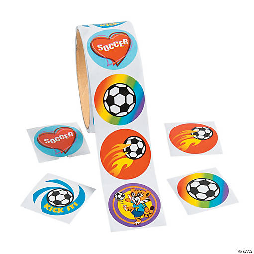 Soccer Sticker Roll - 100 Pc.