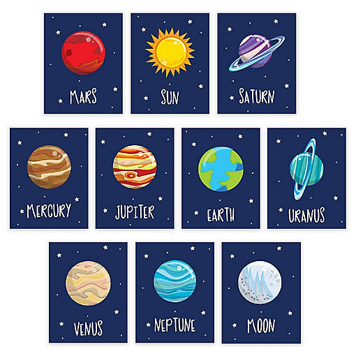 Solar System Space Art 10Pk 8.5x11in