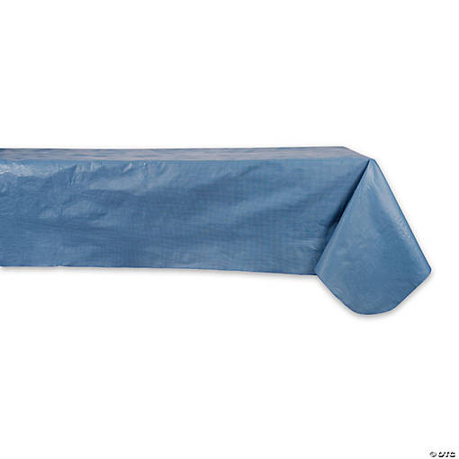 Solid Blue Vinyl Tablecloth 60X102
