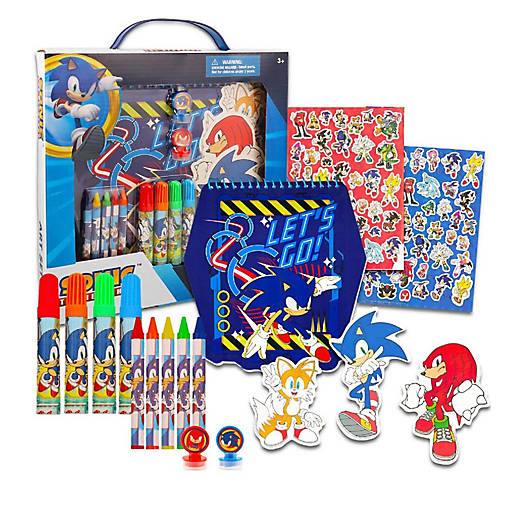Sonic The Hedgehog Art Set  Notebook, Crayons, Markers, More