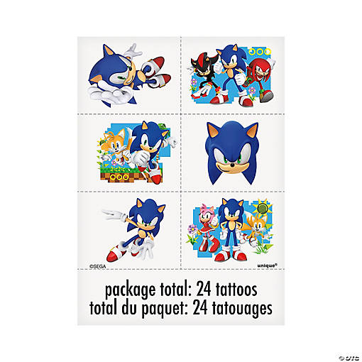 Sonic the Hedgehog&amp;#8482; Paper Temporary Tattoo Sheets - 4 Sheets