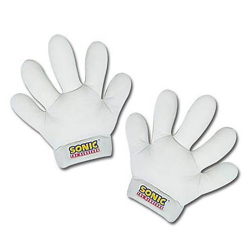 Sonic The Hedgehog Sonic White Plush Gloves