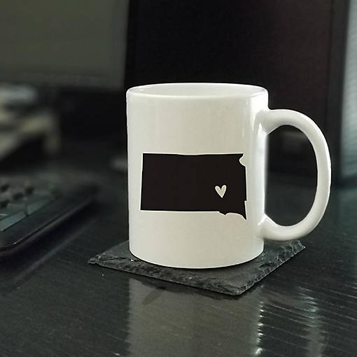 South Dakota State Heart Ceramic Mug