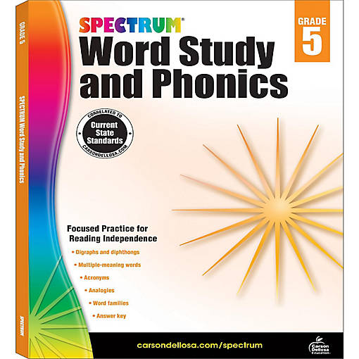 Spectrum Word Study and Phonics, Grade 5