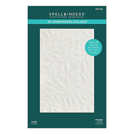 Spellbinders 3D Embossing Folder 5.5"X8.5"-Leafy