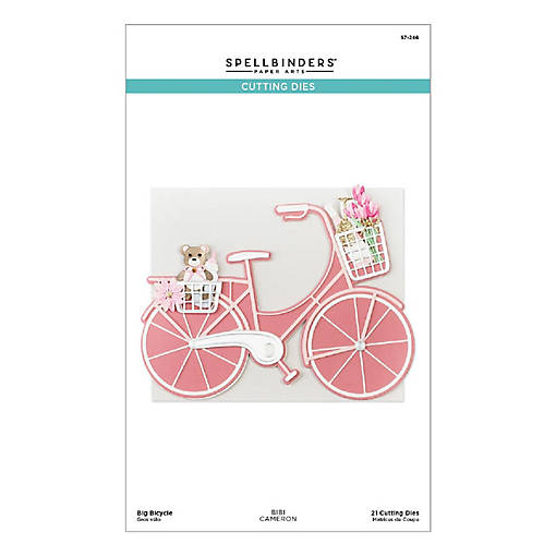 Spellbinders Etched Dies By Bibi Cameron-Big Bicycle