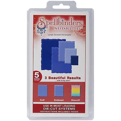 Spellbinders Nestabilities Dies-Deckled Rectangles Large