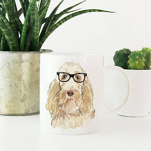 Spinone Italiano Black Glasses Mug