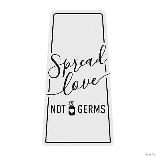 SPREAD LOVE NOT GERMS SANTIZER LABELS