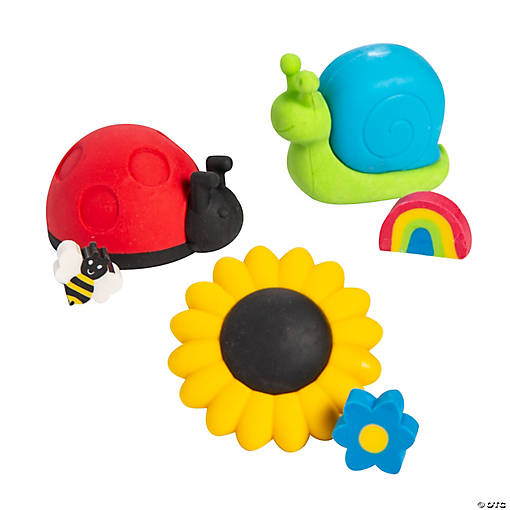 Spring Surprise Inside Erasers - 18 Pc.