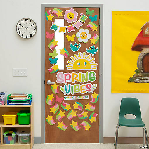 Spring Vibes Classroom Door Decorating Kit - 38 Pc.