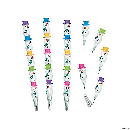 Stackable Snowman Pencils - 36 Pc.