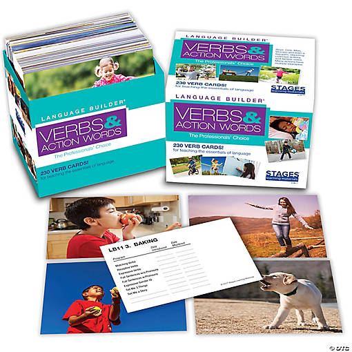 Stages Learning Materials Language Builder Picture Cards, Verbs
