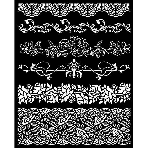 Stamperia Stencil 7.87"X9.84"-Romance Forever Borders