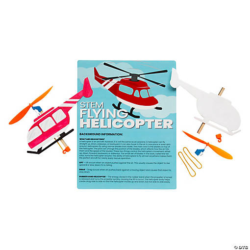 STEAM Flying Helicopter Activity Learning Challenge Craft Kit - Makes 12