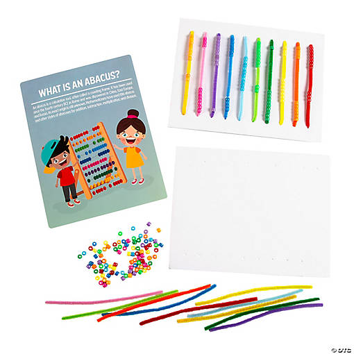 STEM Abacus Math Activity Learning Challenge Craft Kit - Makes 12