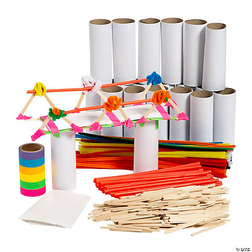 STEM Bridge Activity Learning Challenge Craft Kit - Makes 10