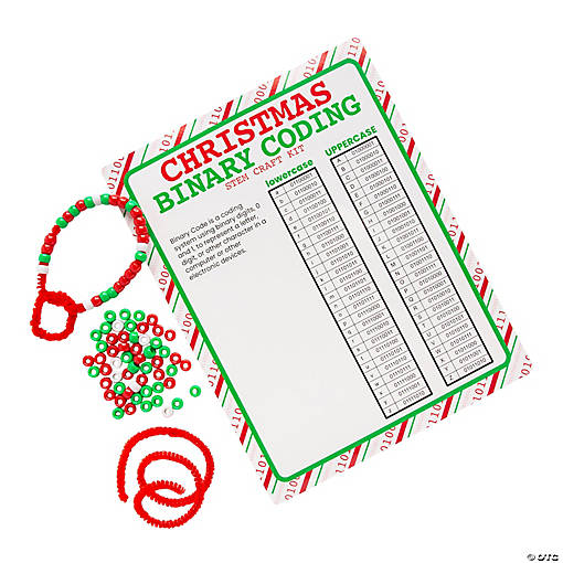STEM Christmas Ornament Coding Activity Learning Challenge Craft Kit - Makes 12