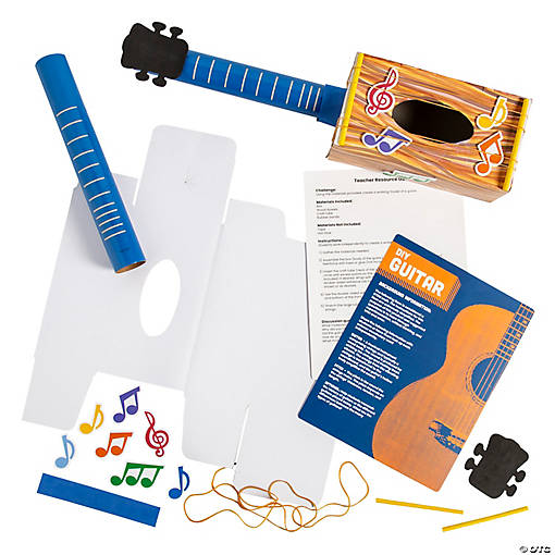 STEM DIY Guitar Activity Learning Challenge Craft Kit - Makes 12