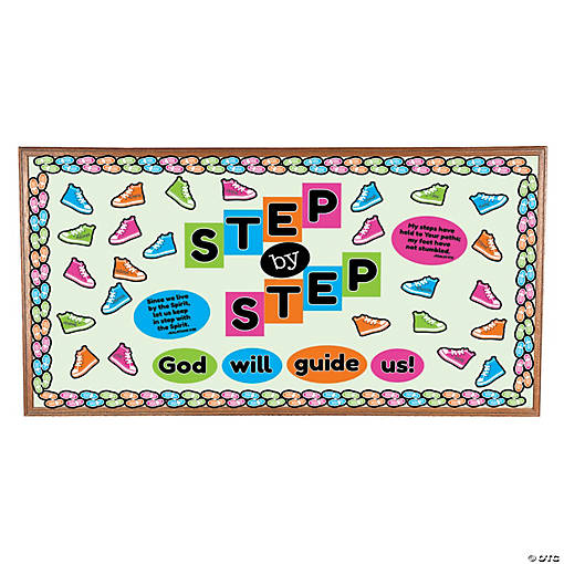 Step by Step Religious Bulletin Board Set - 59 Pc.